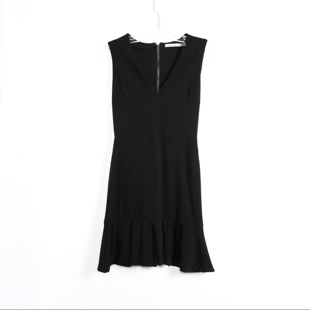 Alice+Olivia little black dress mini short party 2 cocktail stretch cute NYE XS